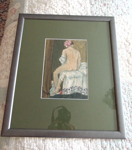 Vintage handarbeit stickbild - vintage,