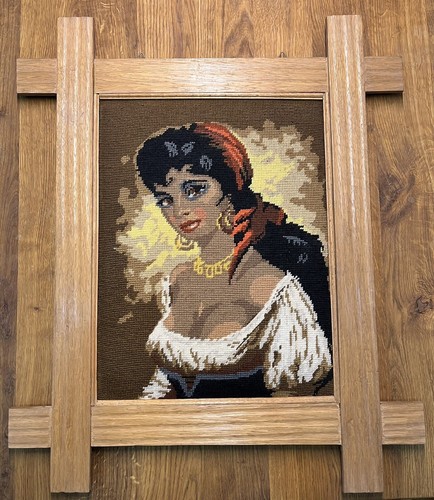 Kunst bild carmen handgestickt - carmen,