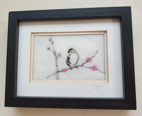 Handgefilzt gerahmt vogel - &, "