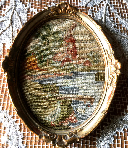 Antikes gobelin petit point - ,