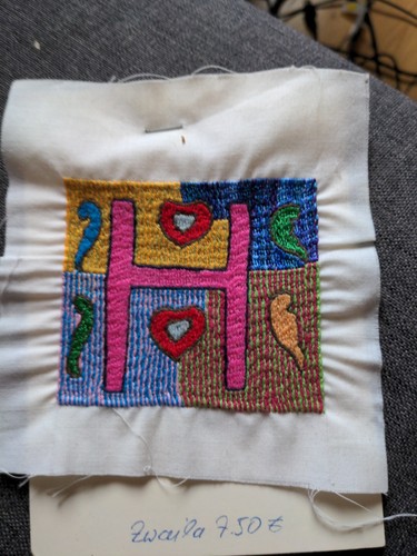 Handgestickte textilkunst - handgestickte,
