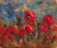 Bild  Landschaft, Mohn, Feld