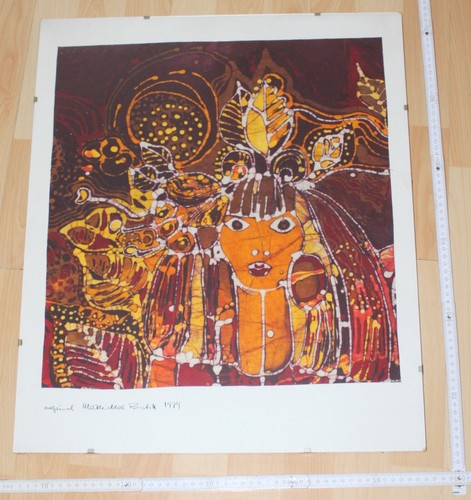 Batik stoff bild gerahmt - batik,