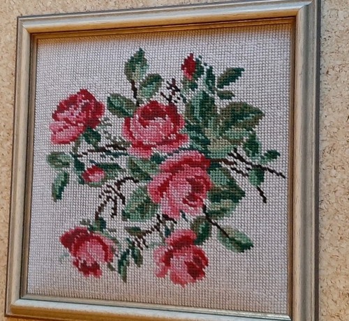 Vintage gerahmtes gobelin bild - gerahmtes,