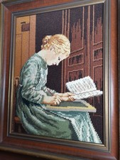 Gobelinbild Schreiberin blonde