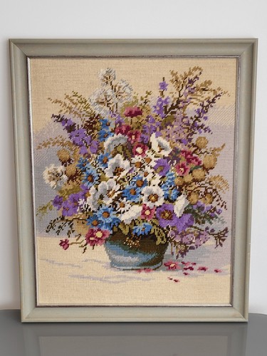 Gobelin stickbild blumenbild - gobelin,