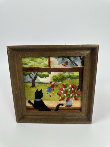Vintage strickbild katze - katze, im