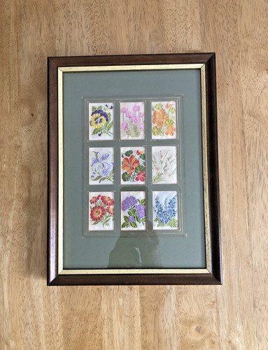 Gerahmte blumenstickerei - gerahmte,