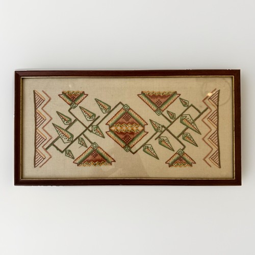 Vintage gerahmte handstickerei - vintage,