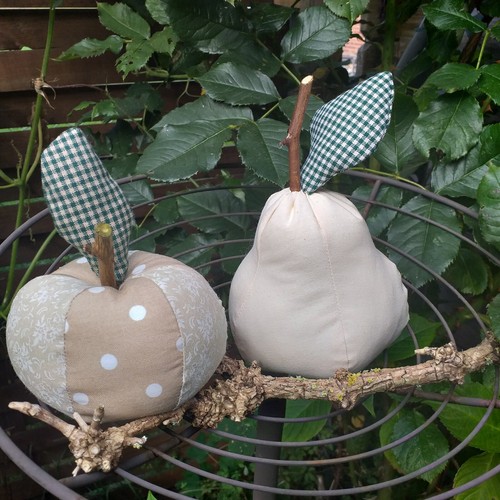 Birne und apfel aus - apfel, stoff