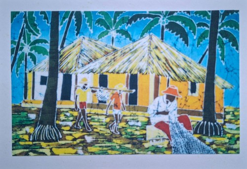 Batik postkarte von - von, luiz