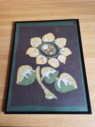 Batikarbeit sonnenblume - batikarbeit, "sonnenblume"