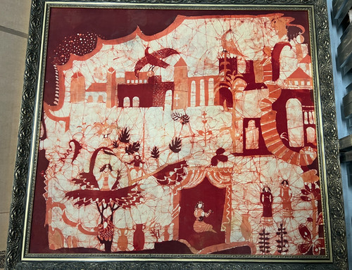 Grosses batik bild textilkunst - grosses,