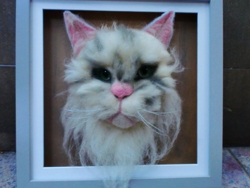 Filzkatze choupette ooak - filzkatze,