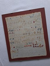 Vintage Sticktuch Mustertuch